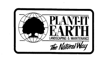 PLANT-IT EARTH LANDSCAPING & MAINTENANCE THE NATURAL WAY logo