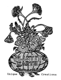 PLANT IT EARTH UNIQUE .... CREATIONS logo
