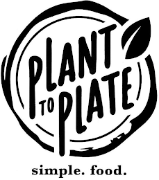 PLANT TO PLATE SIMPLE. FOOD. logo
