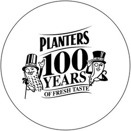 PLANTERS 100 YEARS OF FRESH TASTE MR PEANUT logo