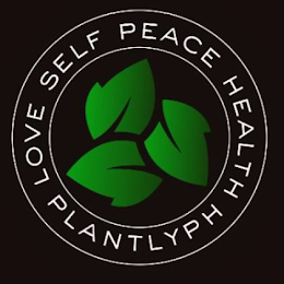 PLANTLYPH LOVE SELF PEACE HEALTH logo