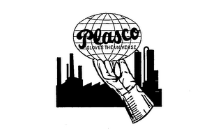 PLASCO GLOVES THE UNIVERSE logo