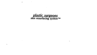 PLASTIC SURGEONS SKIN RESURFACING SYSTEM logo