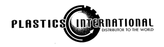 PLASTICS INTERNATIONAL DISTRIBUTOR TO THE WORLD logo