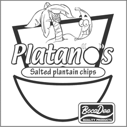 PLATANOS SALTED PLANTAIN CHIPS BACADEE QUALITY PRODUCTS logo
