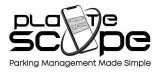 PLATE SCOPE PARKING MANAGEMENT MADE SIMPLE CALIFORNIA EZAS123 logo