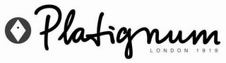 PLATIGNUM LONDON 1919 logo