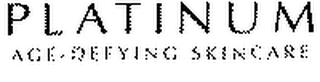 PLATINUM AGE-DEFYING SKIN CARE logo