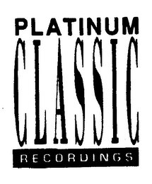 PLATINUM CLASSIC RECORDING logo