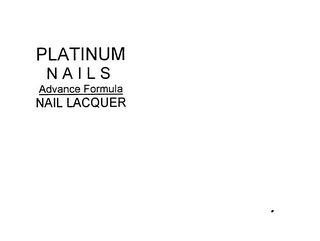 PLATINUM NAILS ADVANCE FORMULA NAIL LACQUER logo