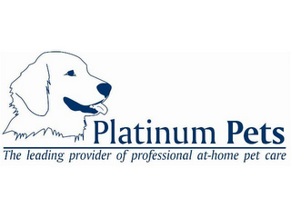 PLATINUM PETS THE LEADING PROVIDER OF PROFESSIONAL AT-HOME PET CARE logo