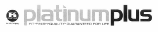 PLATINUM PLUS FIT · FINISH · QUALITY · GUARANTEED FOR LIFE K KEYSTONE AN LKQ COMPANY logo