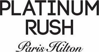 PLATINUM RUSH PARIS HILTON logo