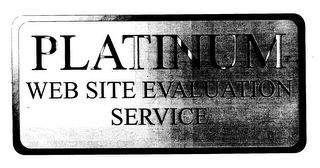 PLATINUM WEB SITE EVALUATION SERVICE logo