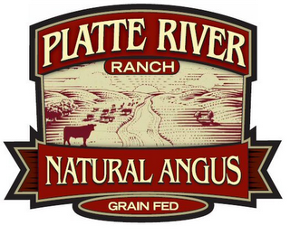 PLATTE RIVER RANCH NATURAL ANGUS GRAIN FED logo