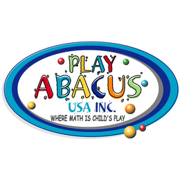 PLAY ABACUS USA INC. WHERE MATH IS CHILD'S PLAY logo