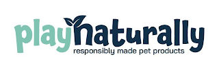 PLAY NATURALLY RESPONSIBLY MADE PET PRODUCTS logo