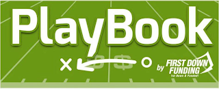 PLAYBOOK BY FIRST DOWN FUNDING 1ST DOWN & FUNDED X O $$ logo