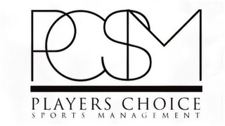 PLAYERS CHOICE SPORTS MANAGEMENT PCSM logo