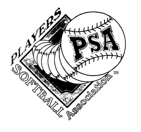 PLAYERS SOFTBALL ASSOCIATION PSA logo