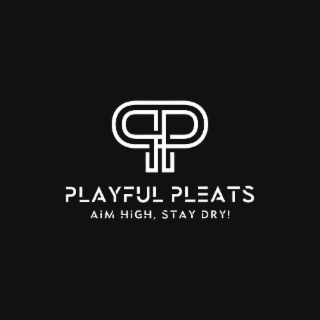 PLAYFUL PLEATS AIM HIGH, STAY DRY! logo