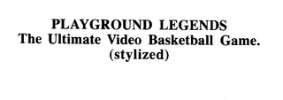 PLAYGROUND LEGENDS THE ULTIMATE VIDEO BASKETBALL GAME. logo