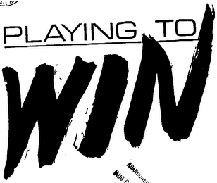 PLAYING TO WIN logo