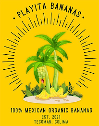 · PLAYITA BANANAS · 100% MEXICAN ORGANIC BANANAS EST.2021 TECOMAN, COLIMA logo