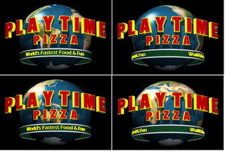 PLAYTIME PIZZA WORLD'S FASTEST FOOD & FUN logo