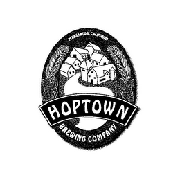 PLEASANTON, CALIFORNIA HOPTOWN BREWING COMPANY logo