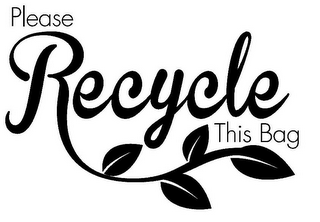 PLEASE RECYCLE THIS BAG logo