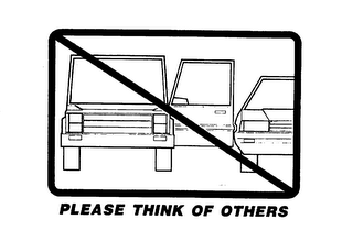 PLEASE THINK OF OTHERS logo
