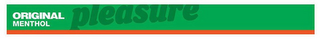 PLEASURE ORIGINAL MENTHOL logo