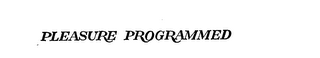 PLEASURE PROGRAMMED logo