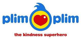 PLIM PLIM THE KINDNESS SUPERHERO logo