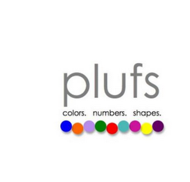 PLUFS COLORS. NUMBERS. SHAPES. logo