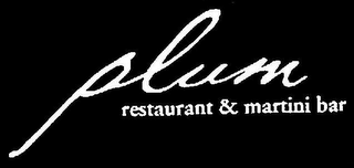 PLUM RESTAURANT & MARTINI BAR logo