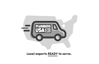 PLUMBERS USA LOCAL EXPERTS READY TO SERVE logo