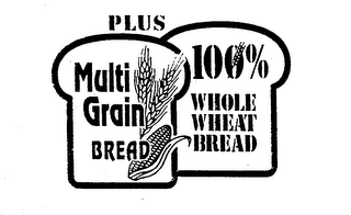 PLUS MULTI GRAIN BREAD 100% WHOLE WHEAT BREAD logo