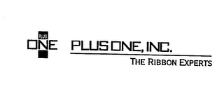 PLUS ONE PLUSONE, INC. THE RIBBON EXPERTS logo