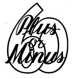 PLUS OR MINUS 60 logo