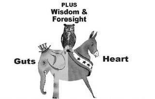 PLUS WISDOM & FORESIGHT GUTS HEART logo