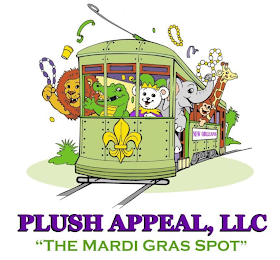 PLUSH APPEAL, LLC "THE MARDI GRAS SPOT" NEW ORLEANS logo