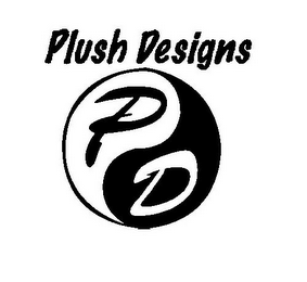 PLUSH DESIGNS P D logo