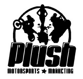 PLUSH MOTORSPORTS MARKETING logo