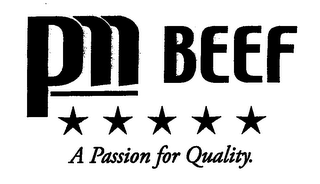 PM BEEF A PASSION FOR QUALITY. logo