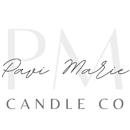 PM PAVI MARIE CANDLE CO logo