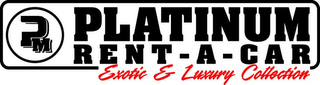 PM PLATINUM RENT-A-CAR EXOTIC & LUXURY COLLECTION logo