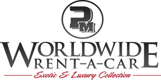 PM WORLDWIDE RENT-A-CAR EXOTIC & LUXURY COLLECTION logo