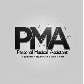 PMA PERSONAL MUSICAL ASSISTANT A SYMPHONY BEGINS WITH A SIMPLE HUM logo